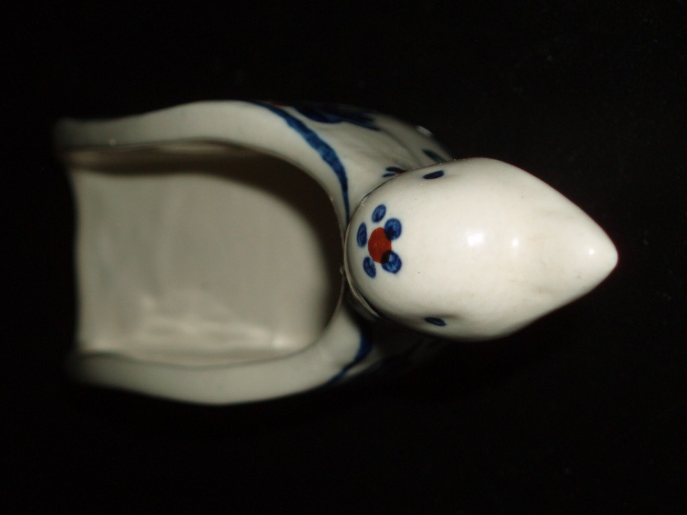 POLISH POTTERY Hand made/painted DUCK / GOOSE SCOOP