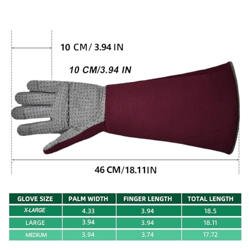 Gardening Gloves, Thorn Protective, Forearm Protection, Yard Work, Pruning,