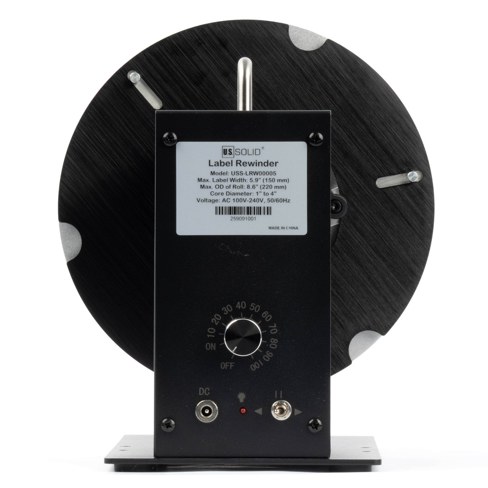 U.S. Solid Automatic Label Rewinder 5.9 in Width 8.66 in Roll Diameter