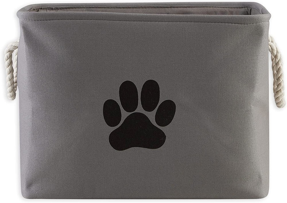 Pet Storage Collection Collapsible Bin, Medium Rectangle, Gray