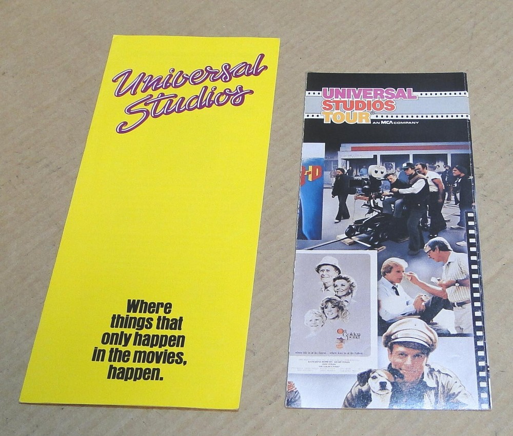 Universal Studios, Two 1983 Fold-Out Brochures, E.T., Jaws Etc.