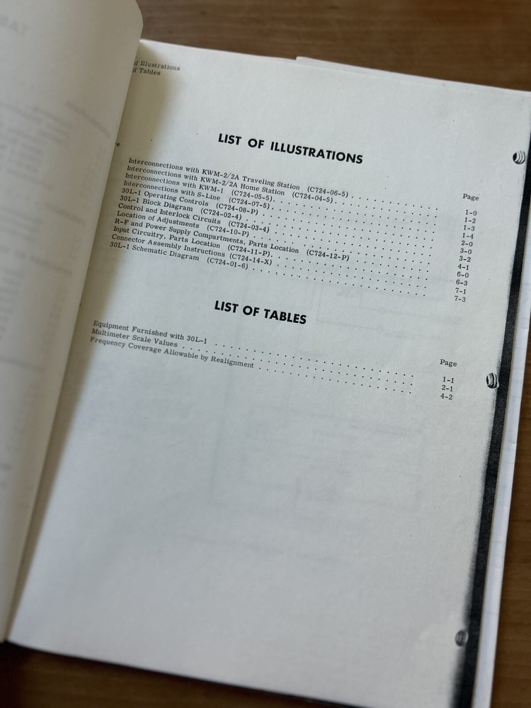 Collins 30L-1 Instruction Manual 6th Edition & More