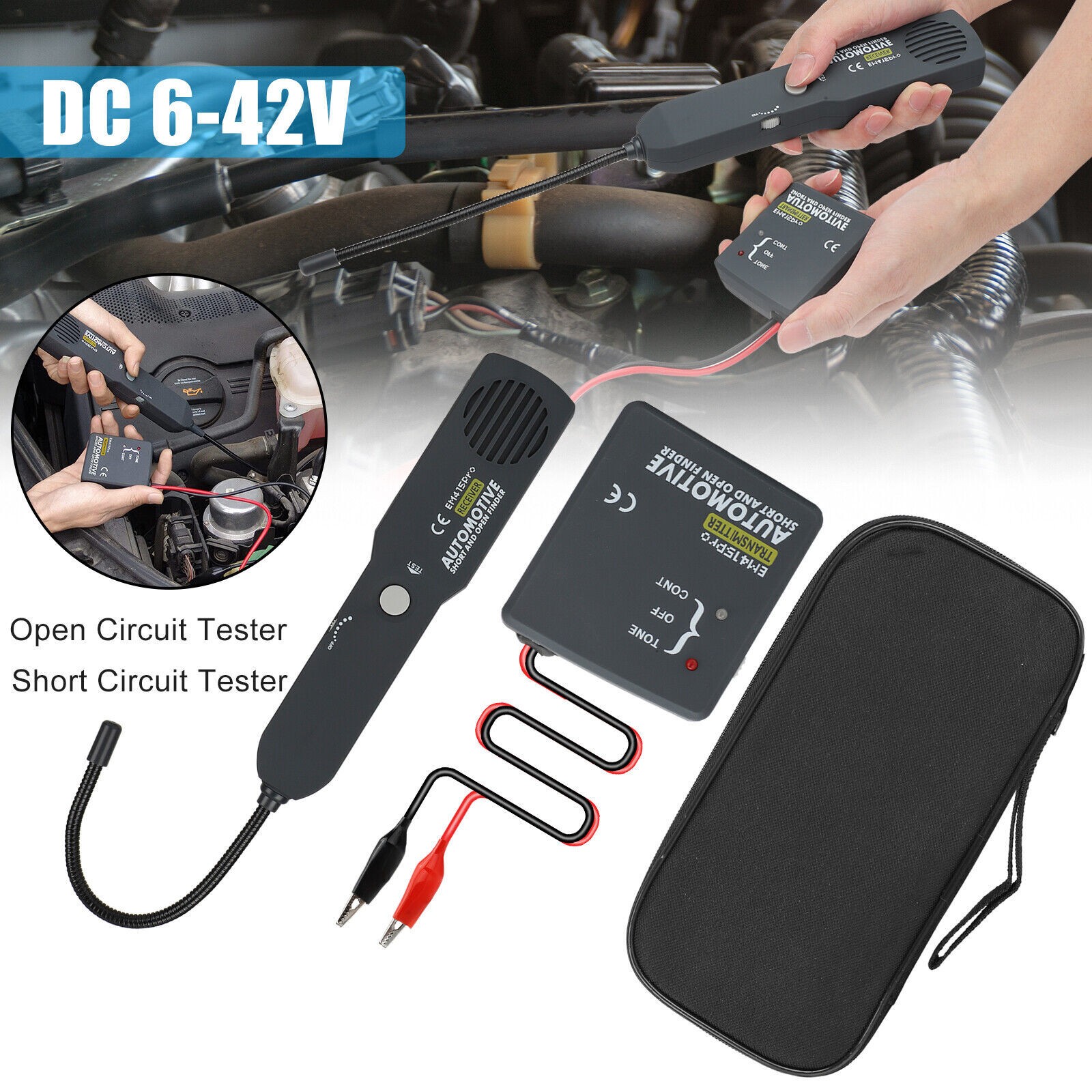 EM415Pro 6-42V Automotive Short Open Finder Circuit Tester Car Wire Tracker Tool