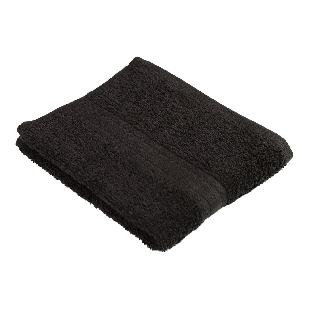 Mainstays Basic Hand Towel, Soft 100% Cotton Black