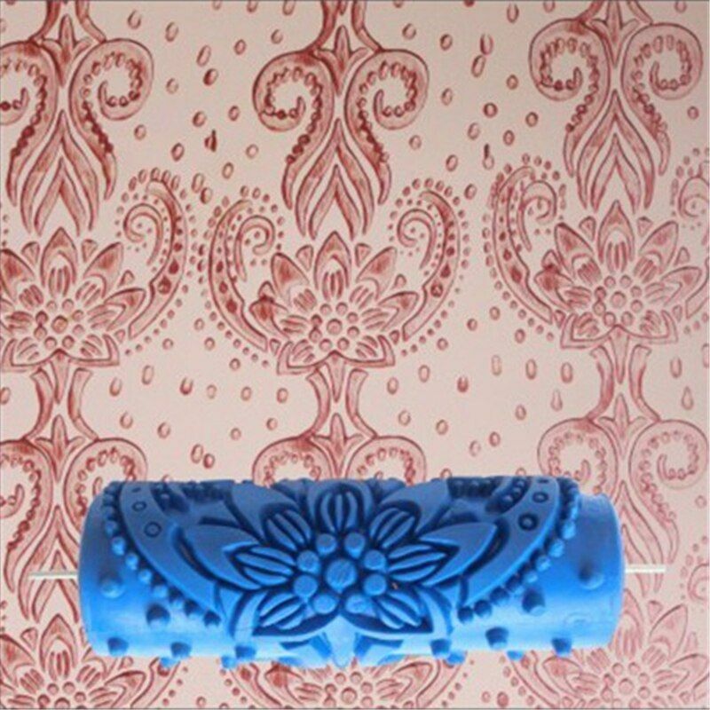 5inch Embossed Paint Roller Wall Texture l Brush Floral Pattern Decoration