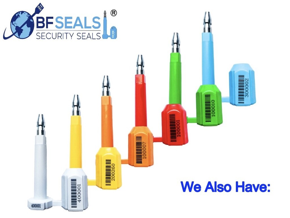 Security BOLT Seal for Cargo Containers, 250 pcs.Orange Color, Numbered, BFSEALS
