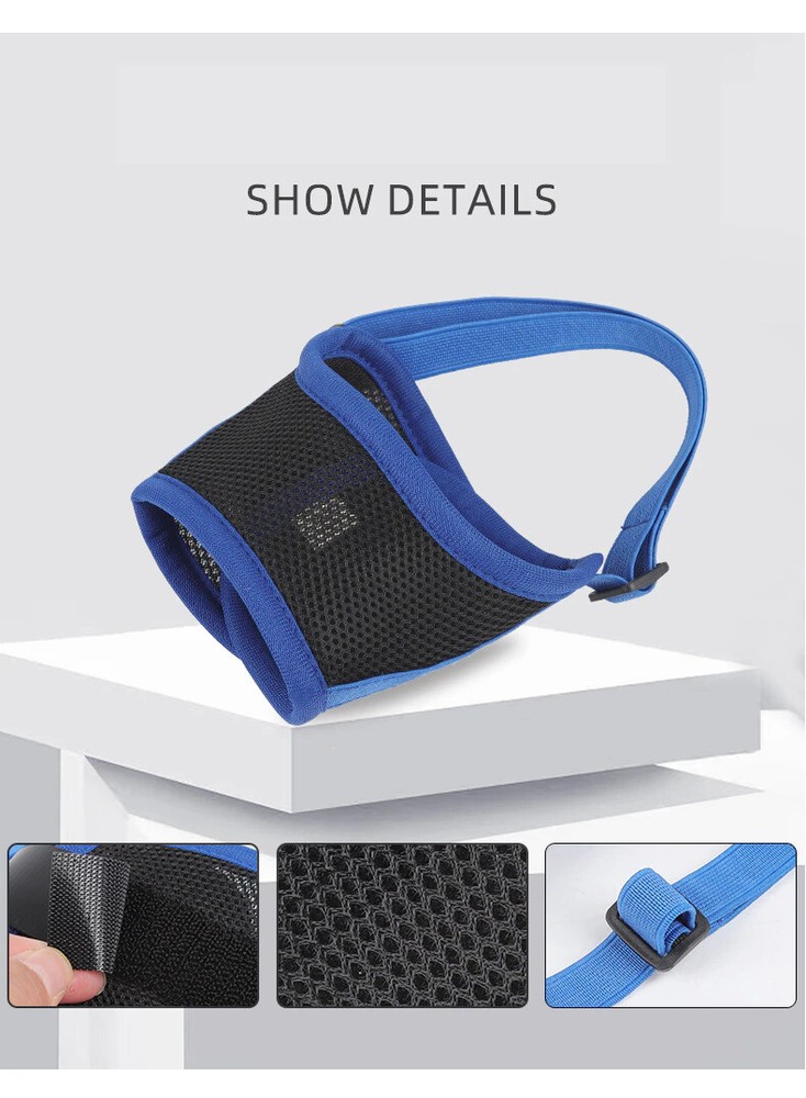 MESH Dog Muzzle Anti Stop Bite Barking Biting Chewing Training Pet Light Nylon