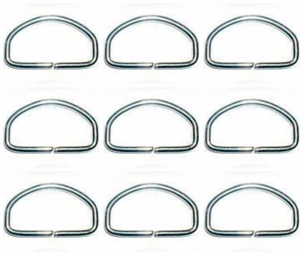 TOP QUALITY 40MM UNWELDED SILVER D RING BUCKLES FOR WEBBING ETC