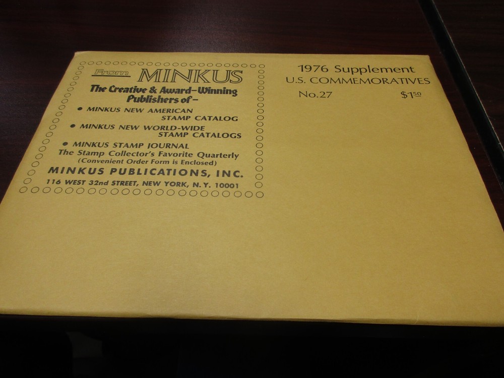 "MINKUS"1976 SUPPLEMENT U.S. COMMEMORATIVES  #27  W/FREE SHIPPING!!!