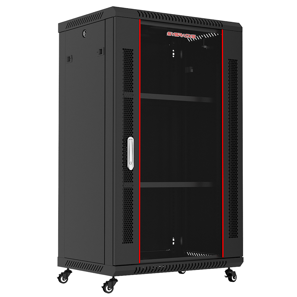 18U 24" Deep Wall Mount IT Network Server Rack Data Cabinet Enclosure