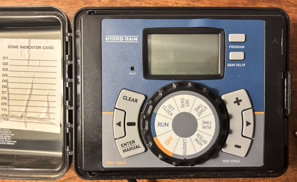 Hydro-Rain Sprinkler Controller Model 04054 4-Zone Outdoor Irrigation Timer