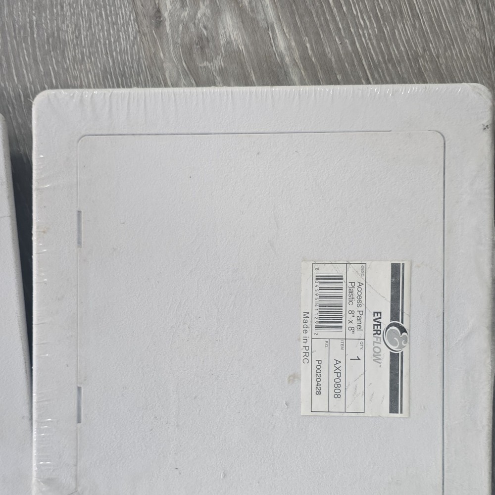 Everflow Plastic Square Inspection Door Access Panel 8 x 8 in White