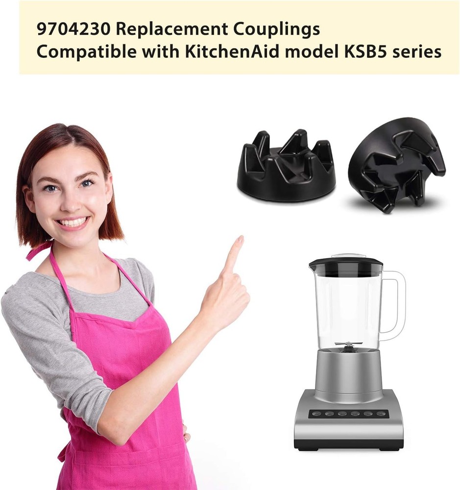 Mudder 5-Pack Blender Coupler Replacement for KitchenAid WP9704230 + Wrench