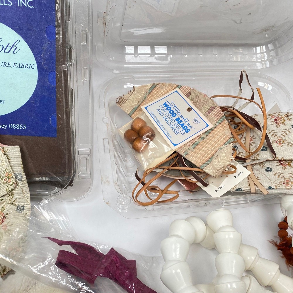 Assorted Parts, Accessories and Fabric For Doll Makers