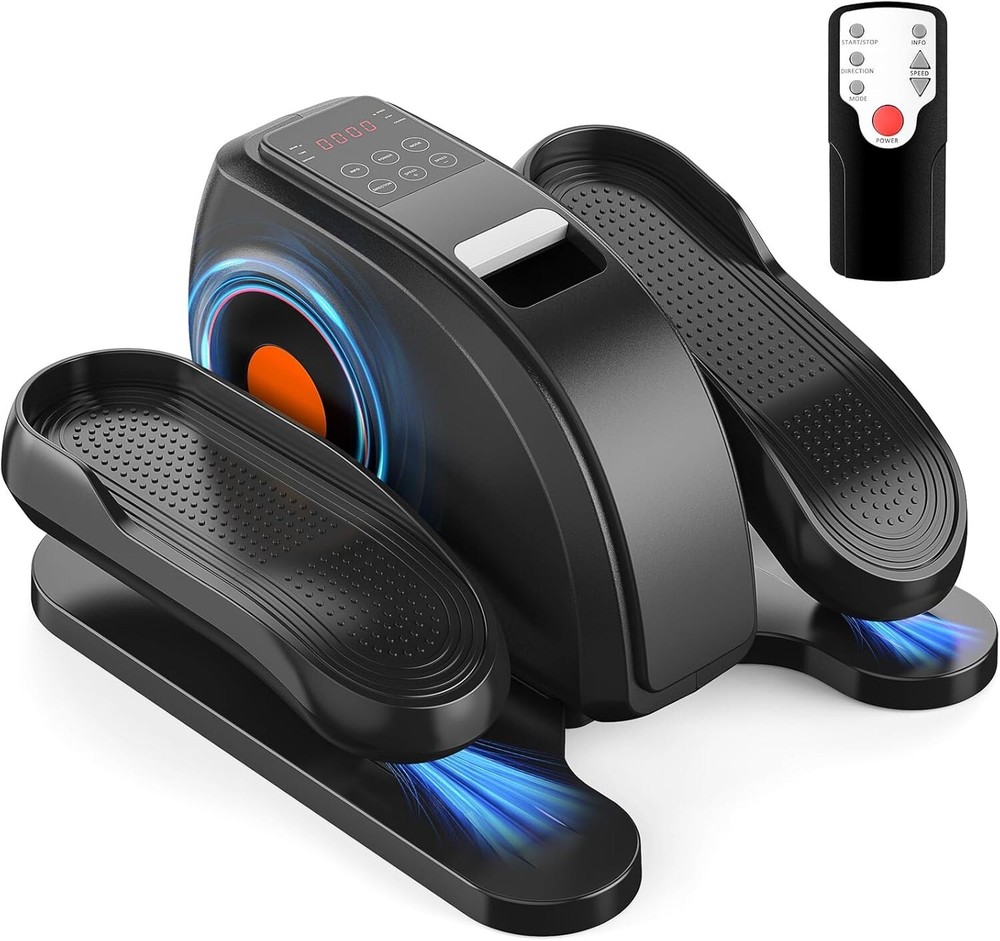 Sweetcrispy Compact Under-Desk Elliptical Quiet Mini Pedal Exerciser with Adjust