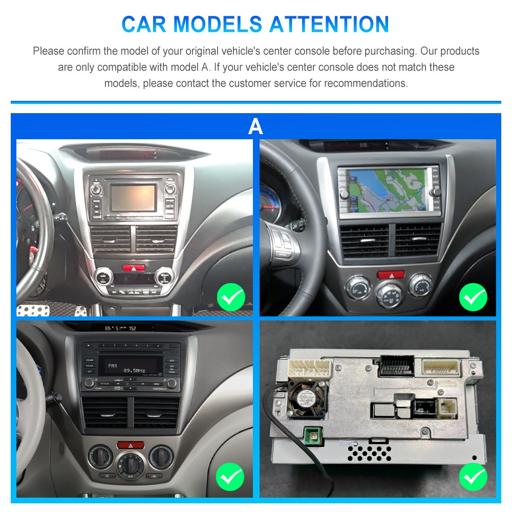 For Subaru Forester 2009-2013 Apple CarPlay Android 15 Car Stereo Radio GPS Cam