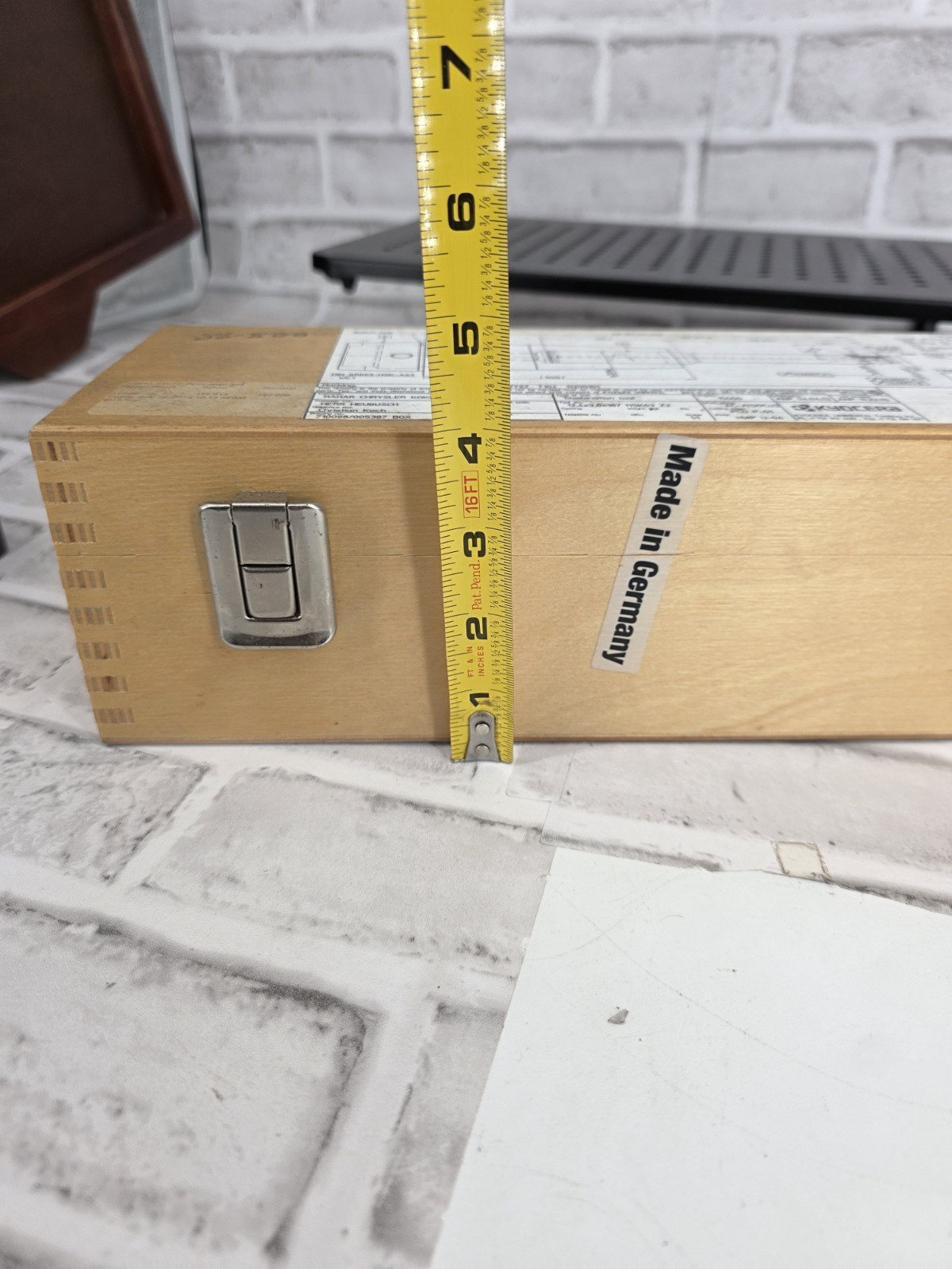 Kyocera Tool Holder Wood Storage Case – EMPTY – Hollow Interior –Made in Germany