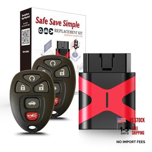 Simple Key Fob, Keyless Entry Remote Programmer Kit, Replacement for Chevy