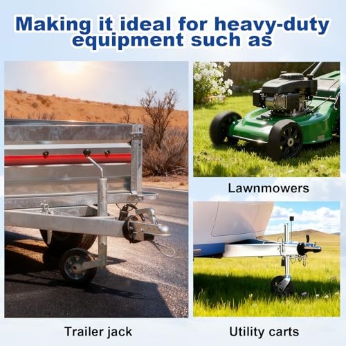 8 Inch Trailer Jack Wheel Replacement, Nylon Universal Rotating Nylon Wheels