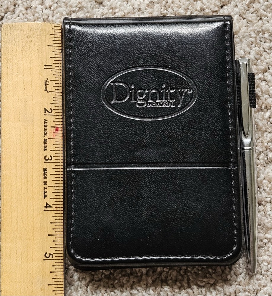 Dignity Memorial Black Notepad and Pen