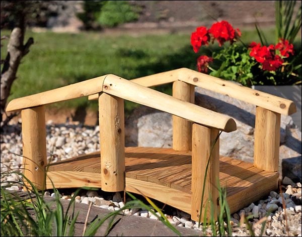 Treated Pine Mini Log Rail Bridge