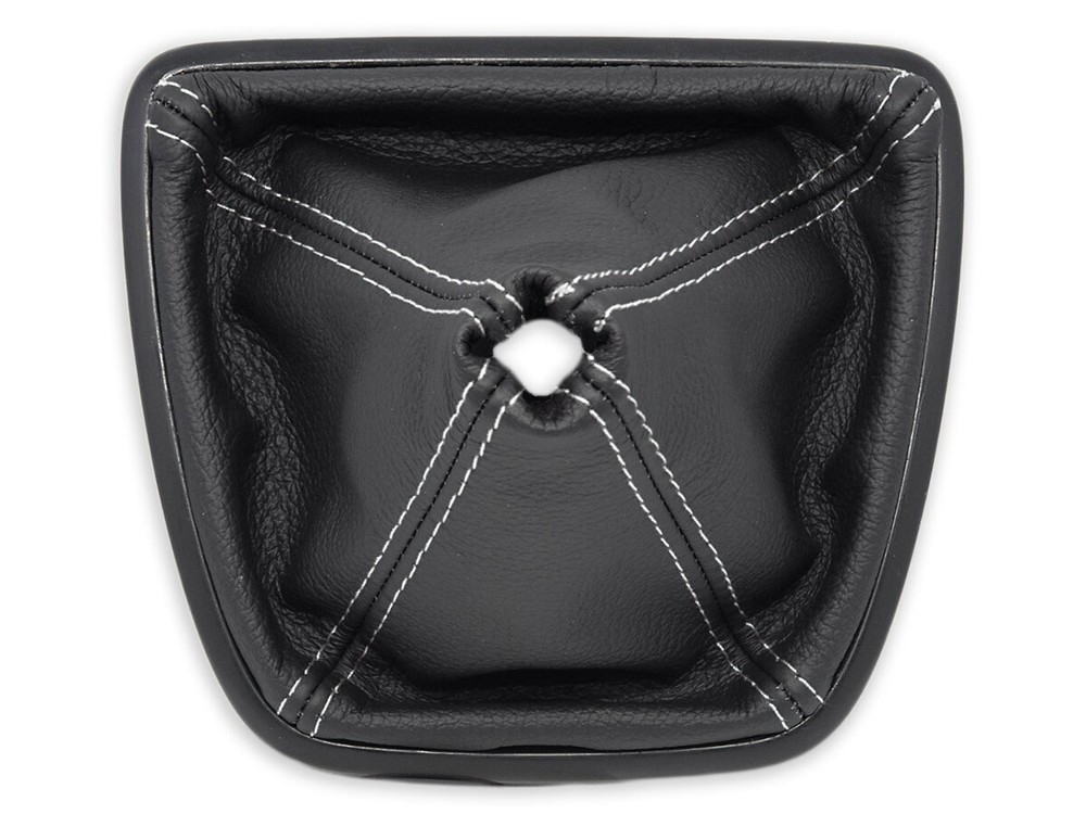 FOR FORD TRANSIT CONNECT 13-20 GEAR SHIFT BOOT GAITER LEATHER STITCHING WHITE