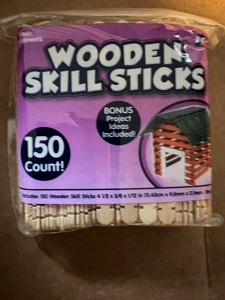 150 count wooden skill sticks