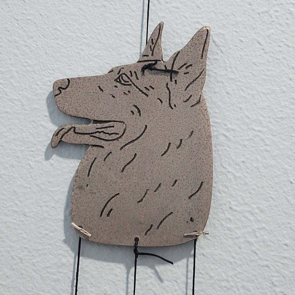 Metal German Shepherd Dog Wind Chimes
