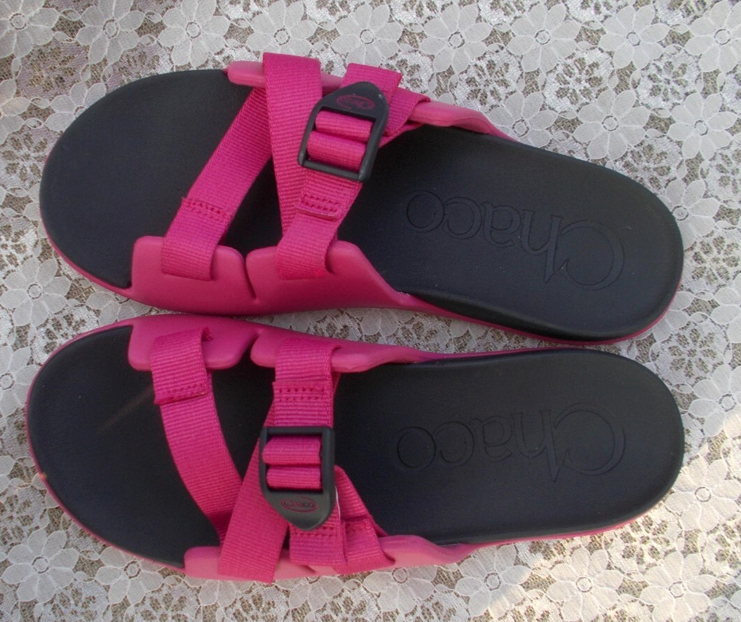 CHACO SANDALS, Magenta Pink CHILLO Slides, EURO 37 (women's 7.5 - 8)