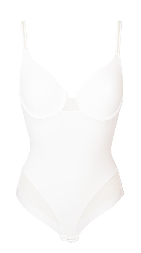 Lovable women's bodysuit with lined cup and elasticated underwire without seams