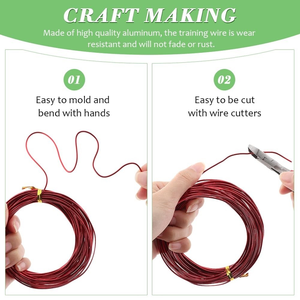 5 Rolls Bonsai Tree Training Wire Kit with Wire Cutter Bonsai Accessories