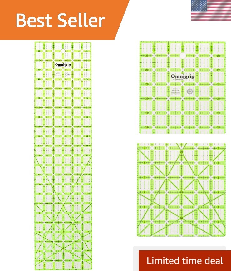6" x 24" Non-Slip Rectangle Quilting Ruler by