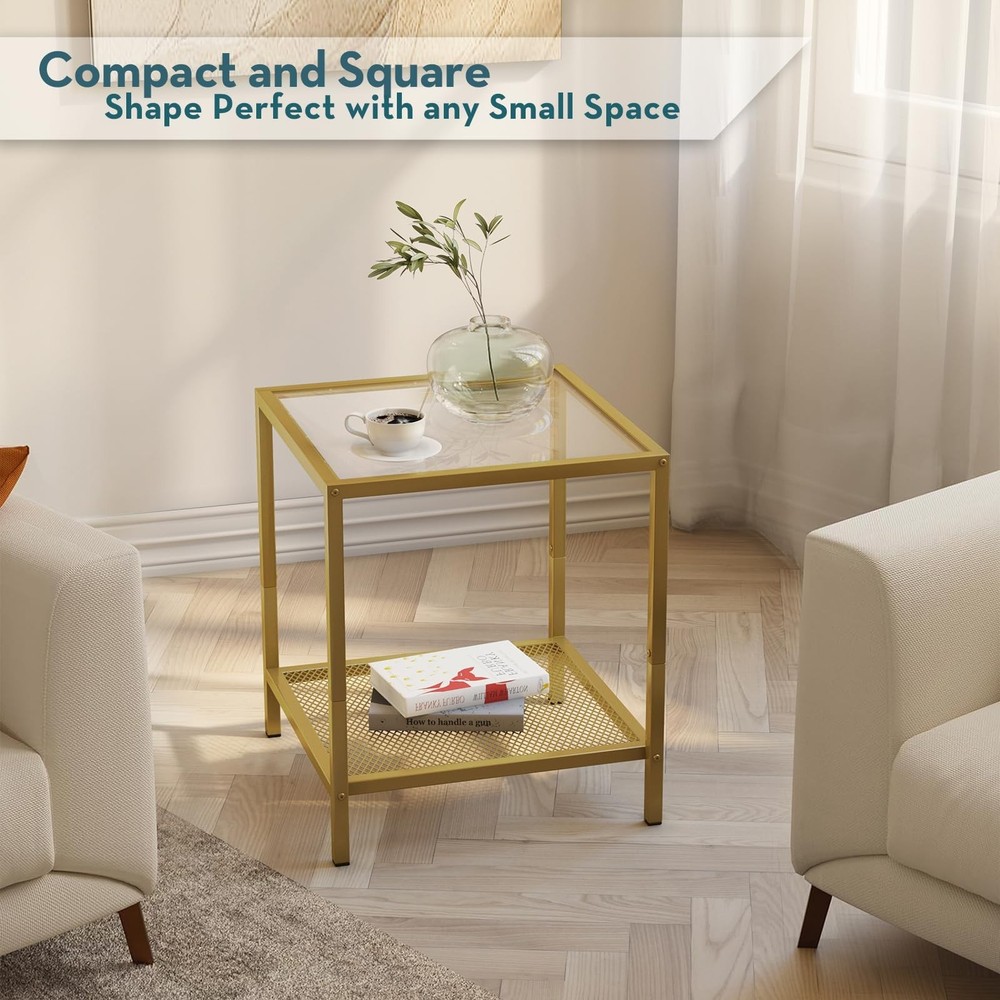 SAYGOER Gold Side Table and Coffee Table