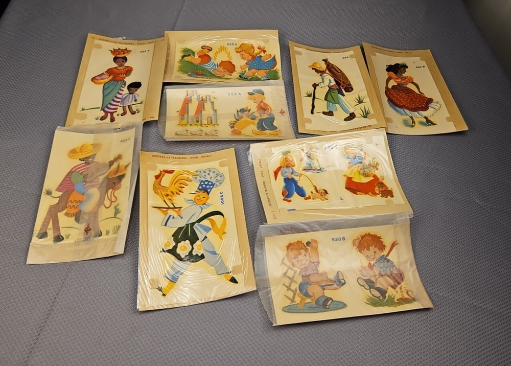 9 vtg duro Decorative Transfers #9