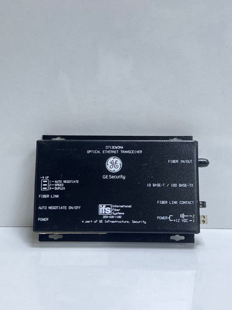 GE SECURITY D7130WDMA OPTICAL ETHERNET TRANSCEIVER