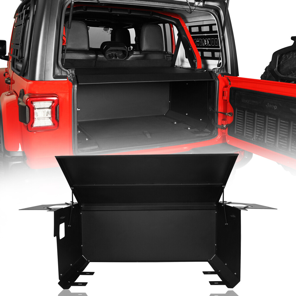 Security Deck Enclosure Metal Cargo Cover Fit Jeep Wrangler JL 2018-2023 4Door