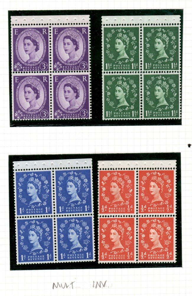 GB QEII booklet panes