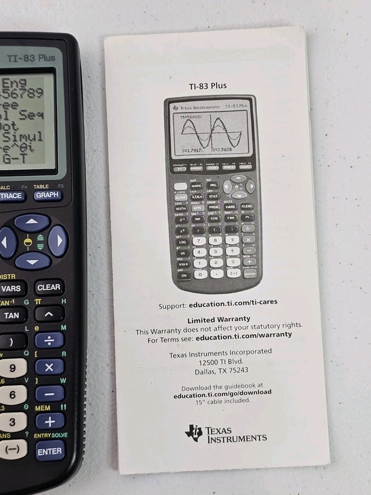Texas Instruments TI-83 Plus Graphing Calculator - Black