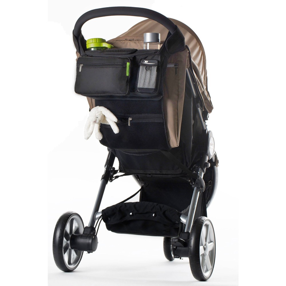 Ethan & Emma Universal Stroller Organizer w/ Insulated Cup Holders & Storage