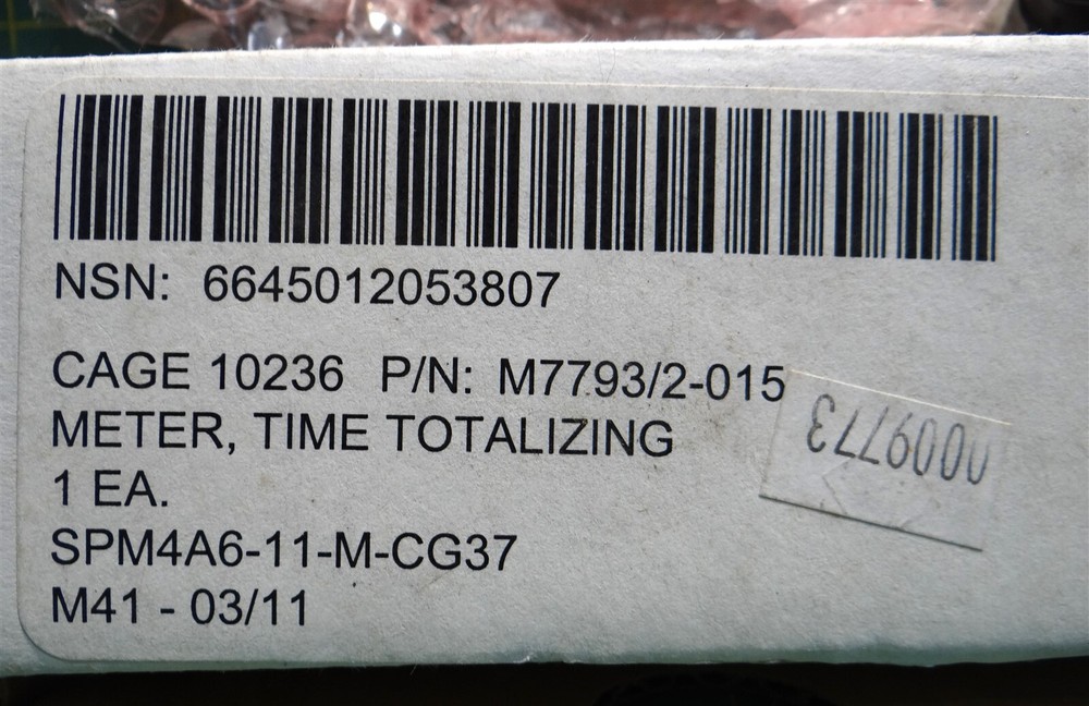 Electrodynamics 4 Digit Time Totalizing Counter Hour Meter P/N: M7793/2-015