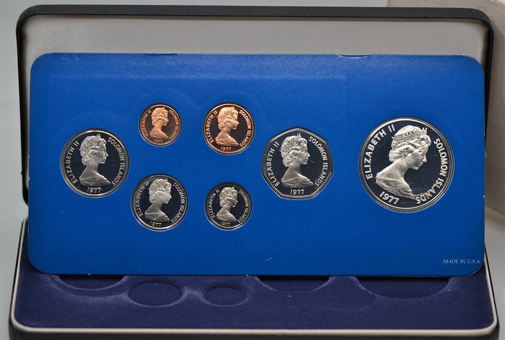SOLOMON ISLANDS 1978 7-Coin Proof Set including Silver Franklin Mint Packaging