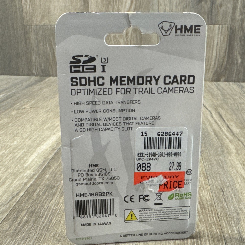 HME SDHC 16GB Memory Card (2 Pack) • Class 10 - Universal - NEW
