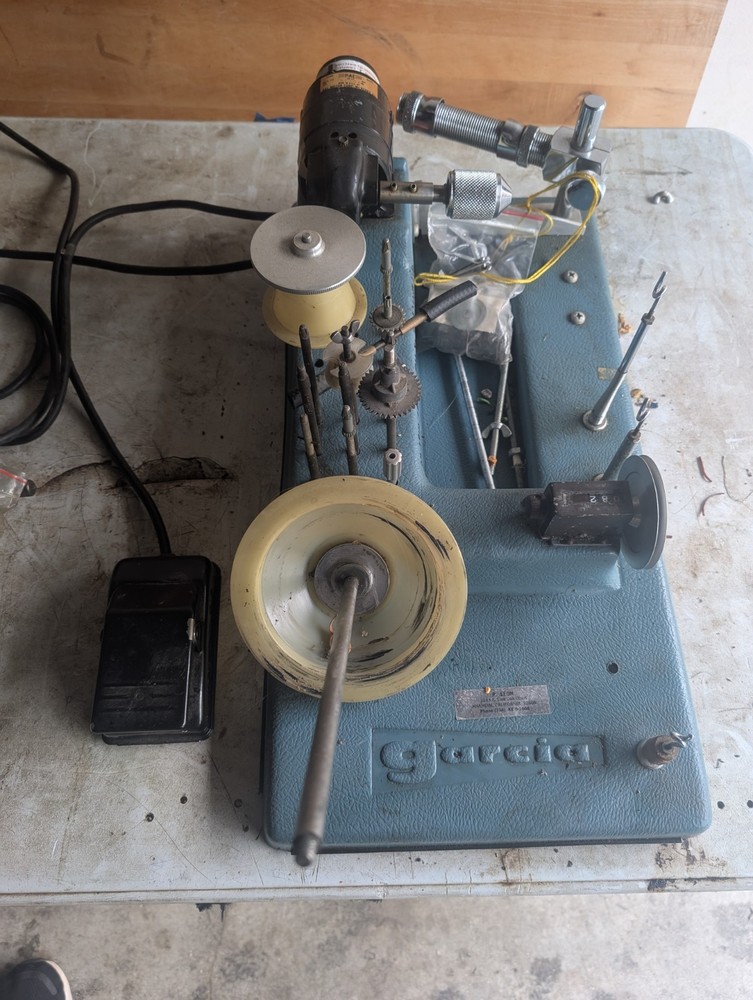 Garcia Line Winder Spooler w/ Variable Speed Foot Controller Left Or Right Hand