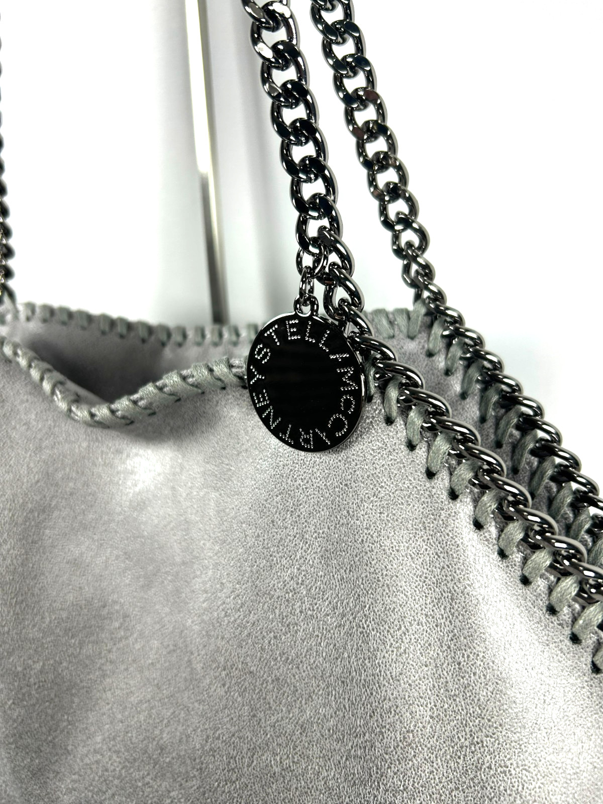 Stella McCartney Falabella Fold-over Tote Shoulder Bag Dark Gray UK 128778