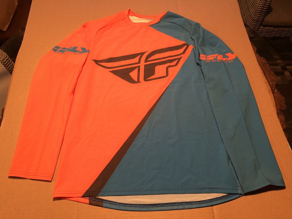FLY Racing 2019 SNX Windproof Jersey - Orange/Blue
