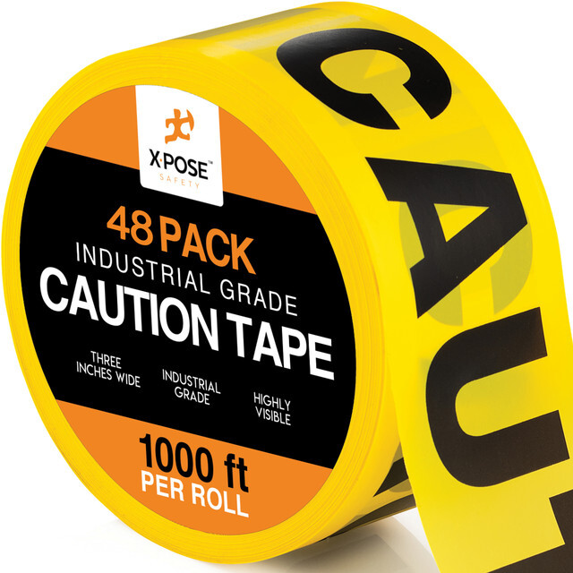 48pk Caution Tape Roll - 48 Rolls - 1000 Ft x 3 Inch Wide Each