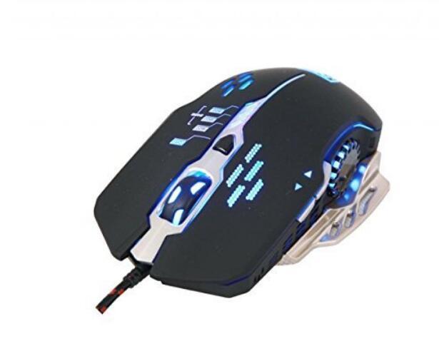 SADES Flash Wing 2400DPI Optical LED 6 Buttons PC Gaming Mouse Black