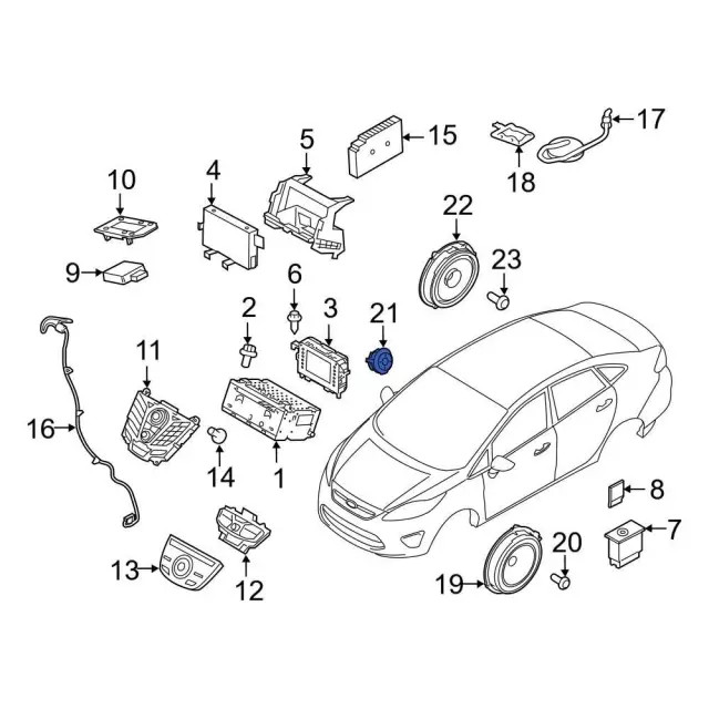 Genuine Ford Front Dr Speaker CV6Z-18808-A