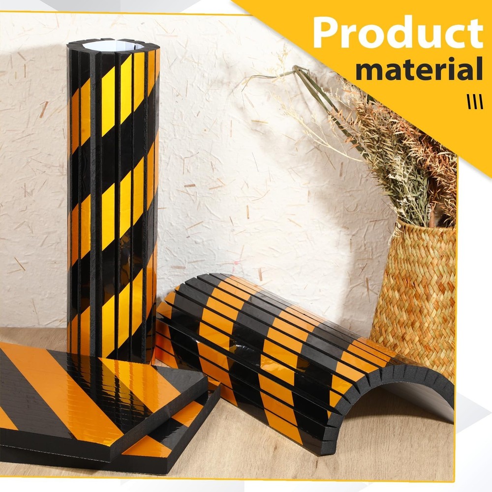 6 Pcs Garage Wall Protector Garage Pole Padding Wall Bumpers Guards Reflectiv...