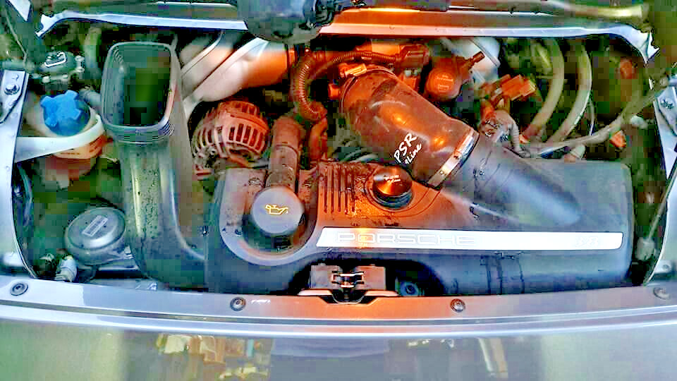 Porsche 997 Resonator Air Box Upgrade with Black Induction Pipe Kit